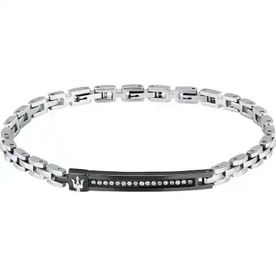 Maserati Iconic Steel Bracelet With Synthetic Stone JM424AVD58 For Men