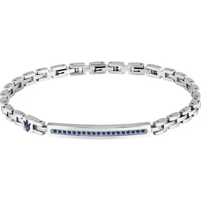 Maserati Iconic Steel And Synthetic Stone Bracelet JM424AVD61 For Men