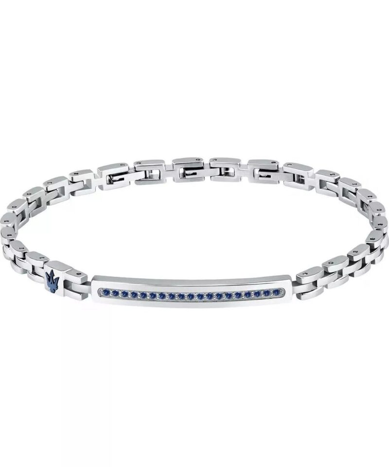 Maserati Iconic Steel And Synthetic Stone Bracelet JM424AVD61 For Men
