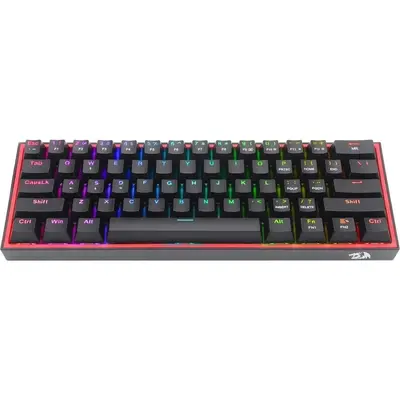 Redragon K617 FIZZ 60% Wired RGB Gaming Keyboard - Black