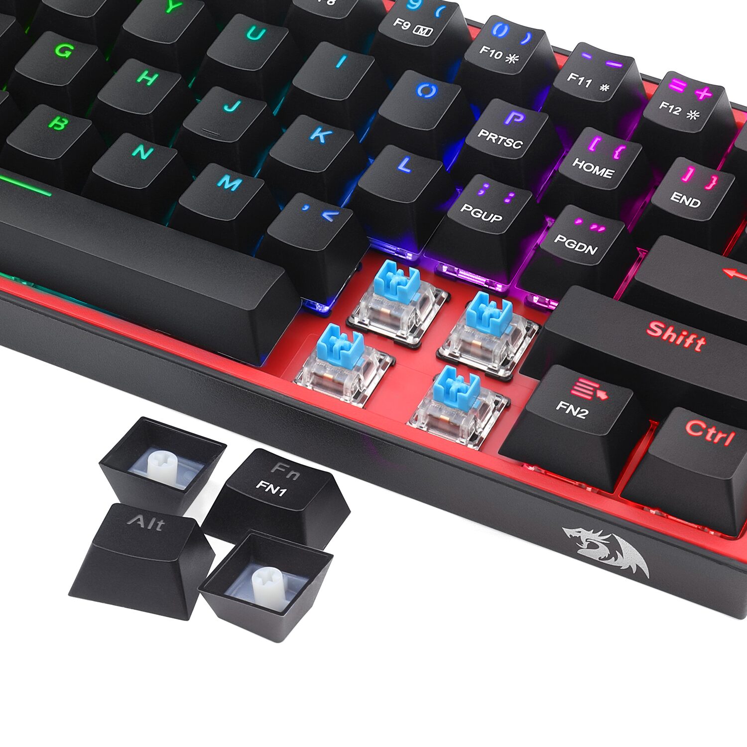 Redragon K617 FIZZ 60% Wired RGB Gaming Keyboard - Black - Image 5