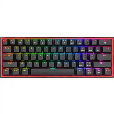 Redragon K616 FIZZ Pro 61-Key RGB Mechanical Gaming Keyboard – Black (60%, RGB, Wireless/Wired, Hot-Swappable)