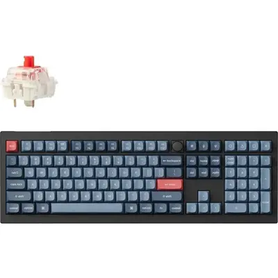 Keychron V6 Max QMK/VIA RED Wireless Custom Mechanical Keyboard | RED Switch - Black