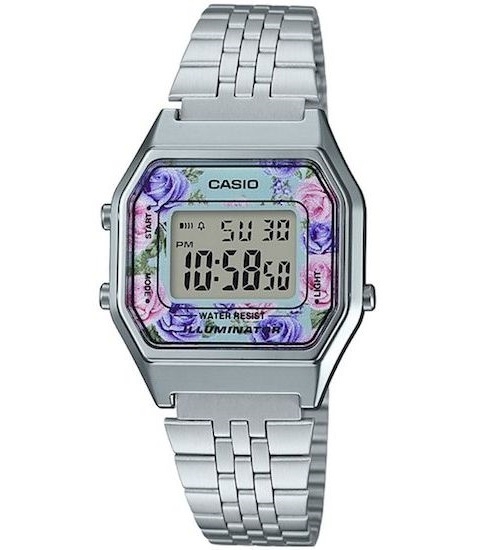 Casio Vintage Lady Steel Flowers (LA-680WA-2CDF) Women's Watch 1 Casio Vintage Lady Steel Flowers (LA-680WA-2CDF) Women's Watch
