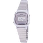 Casio Digital Stainless Steel Alarm Timer La670wa-7df La670wa-7 Women's Watch