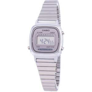 Casio Digital Stainless Steel Alarm Timer LA670WA-7DF LA670WA-7 Women's Watch