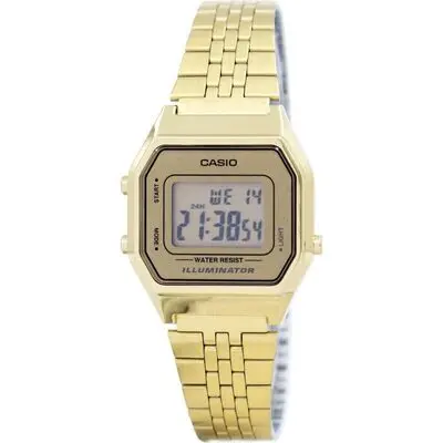Casio Digital Quartz Stainless Steel Illuminator LA680WGA-9DF LA680WGA-9 Women's Watch