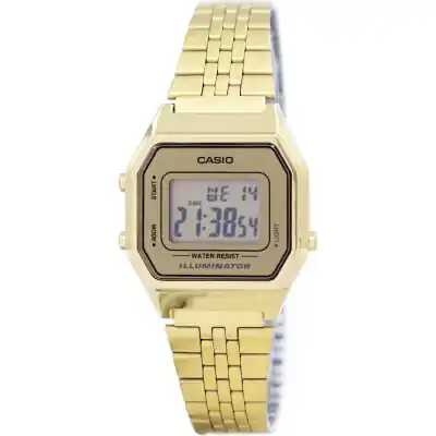 Casio Digital Quartz Stainless Steel Illuminator La680wga-9df La680wga-9 Women's Watch