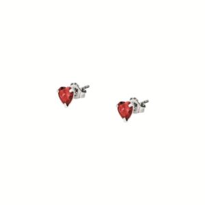 La Petite Story Silver Earrings With Red Zircons Stone LPS01AWV26 For Women