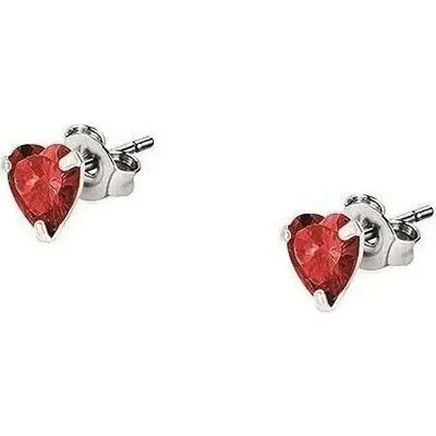La Petite Story Silver Earrings With Red Zircons Stone LPS01AWV26 For Women