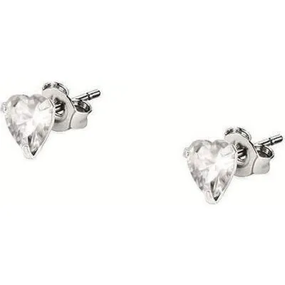 La Petite Story Silver Earrings With Clear Zircons LPS01AWV27 For Women