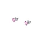 La Petite Story Silver Earrings With Pink Zircons LPS01AWV28 For Women