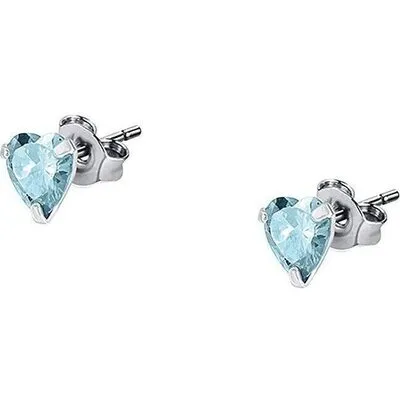 La Petite Story Silver Earrings With Light Blue Zircons LPS01AWV29 For Women