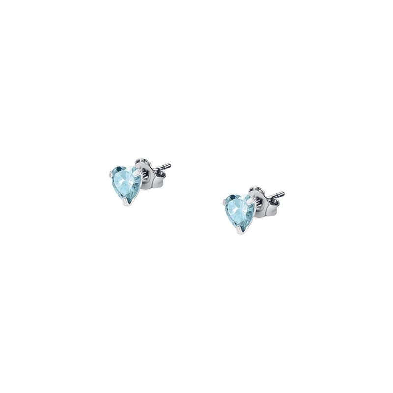La Petite Story Silver Earrings With Light Blue Zircons LPS01AWV29 For Women