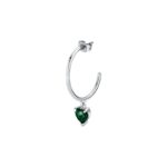 La Petite Story Single Steel Earrings With Green Crystal LPS02AQM27 For Women