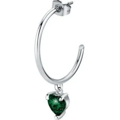 La Petite Story Single Steel Earrings With Green Crystal LPS02AQM27 For Women
