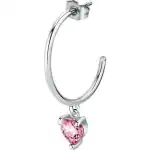 La Petite Story Single Steel Earrings With Pink Crystal LPS02AQM28 For Women