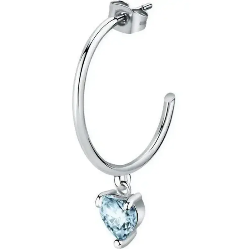 La Petite Story Single Steel Earrings With Light Blue Crystal LPS02AQM30 For Women