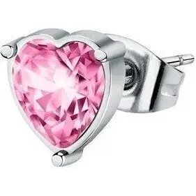 La Petite Story Single Steel Earrings With Rose Heart Crystal LPS02AQM51 For Women