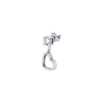 La Petite Story Single Steel Heart Earrings With Clear Zircons LPS02AQM58 For Women