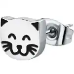 La Petite Story Single Enamel Cat Steel Earrings LPS02AQM65 For Women