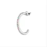 La Petite Story Single Brass C Hoop Earrings With Rainbow Zircons LPS02ARQ103 For Women