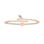 La Petite Story Rose Gold Brass Bracelet With Clear Crystal LPS05AQC03 For Women