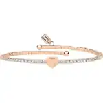La Petite Story Rose Gold Brass Bracelet With Clear Crystal LPS05AQC03 For Women