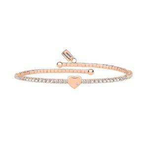La Petite Story Rose Gold Brass Bracelet With Clear Crystal LPS05AQC03 For Women