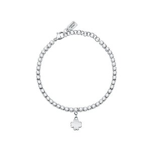 La Petite Story Steel Four Leaf Bracelet With Clear Crystal LPS05ARR70 For Women