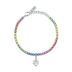 La Petite Story Steel Bracelet With Multicolor Zircons LPS05ARR72 For Women