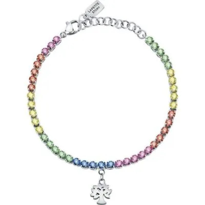 La Petite Story Steel Bracelet With Multicolor Zircons LPS05ARR72 For Women