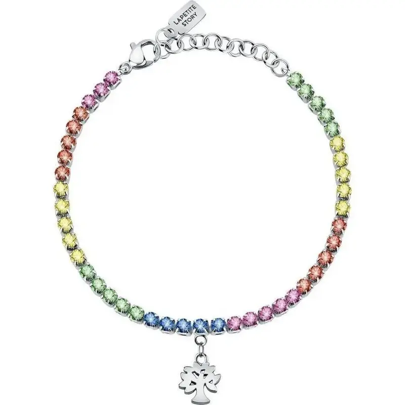 La Petite Story Steel Bracelet With Multicolor Zircons LPS05ARR72 For Women