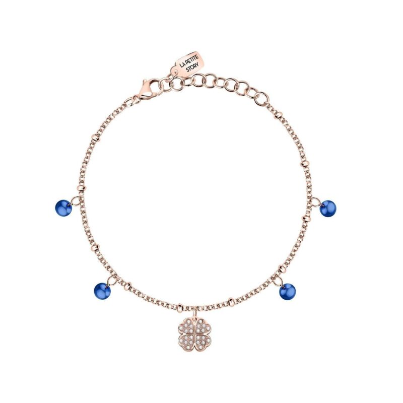La Petite Story Steel Bracelet With Blue PP Stones LPS05ARR83 For Women