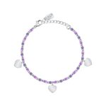 La Petite Story Steel Love Bracelet With Silver Hearts LPS05ASD54 For Women