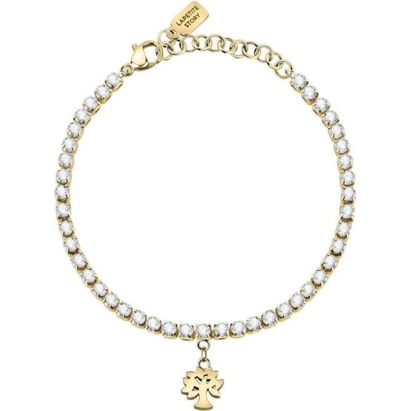 LPS05ASF31 La Petite Story Gold Tone Steel Bracelet With Clear Crystals LPS05ASF31 For Women