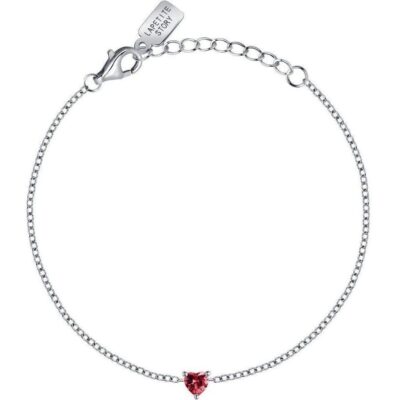 La Petite Story Silver Bracelet With White And Red Zircons LPS05AWV52 For Women