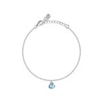 La Petite Story Silver Bracelet With White And Light Blue Zircon LPS05AWV55 For Women