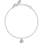 La Petite Story Silver Bracelet With White And Light Blue Zircon LPS05AWV55 For Women
