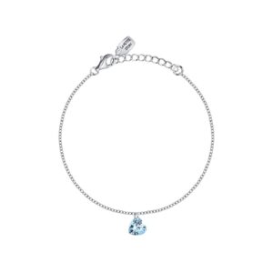 La Petite Story Silver Bracelet With White And Light Blue Zircon LPS05AWV55 For Women