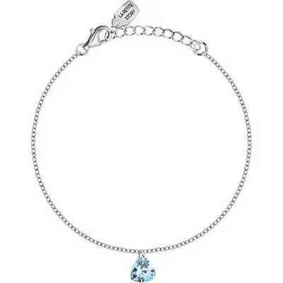 La Petite Story Silver Bracelet With White And Light Blue Zircon LPS05AWV55 For Women