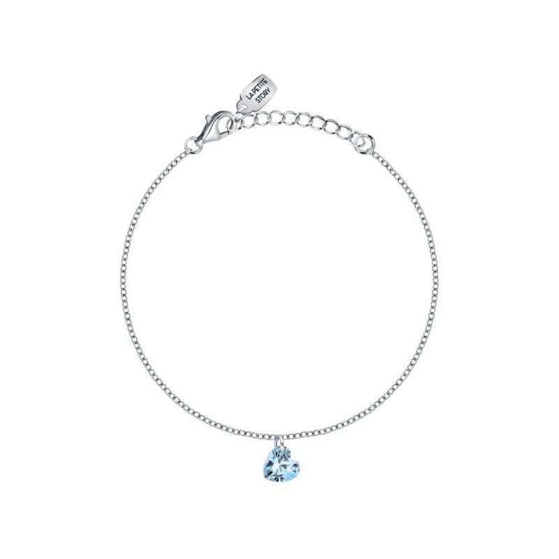 La Petite Story Silver Bracelet With White And Light Blue Zircon LPS05AWV55 For Women