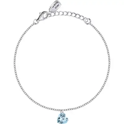 La Petite Story Silver Bracelet With White And Light Blue Zircon LPS05AWV55 For Women