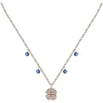 La Petite Story Rose Gold Steel Necklace With Clear And Blue Crystal LPS10ARR05 For Women