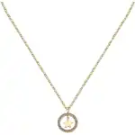 La Petite Story Gold Tone Steel Necklace With White Crystal LPS10ARR07 For Women