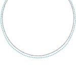 La Petite Story Steel Necklace With Light Blue Beads LPS10ARR09 For Women