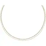 La Petite Story Gold Tone Steel Necklace With White Beads LPS10ARR11 For Women