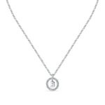 La Petite Story Letter B Steel Necklace With Clear Crystal LPS10ASF10 For Women