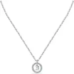 La Petite Story Letter B Steel Necklace With Clear Crystal LPS10ASF10 For Women