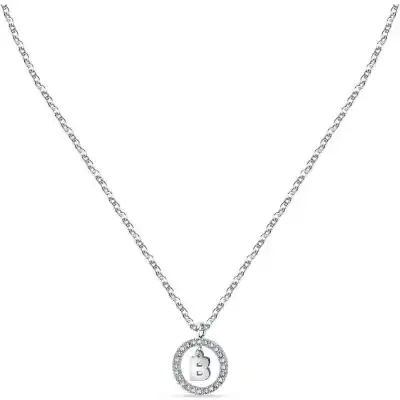 La Petite Story Letter B Steel Necklace With Clear Crystal LPS10ASF10 For Women